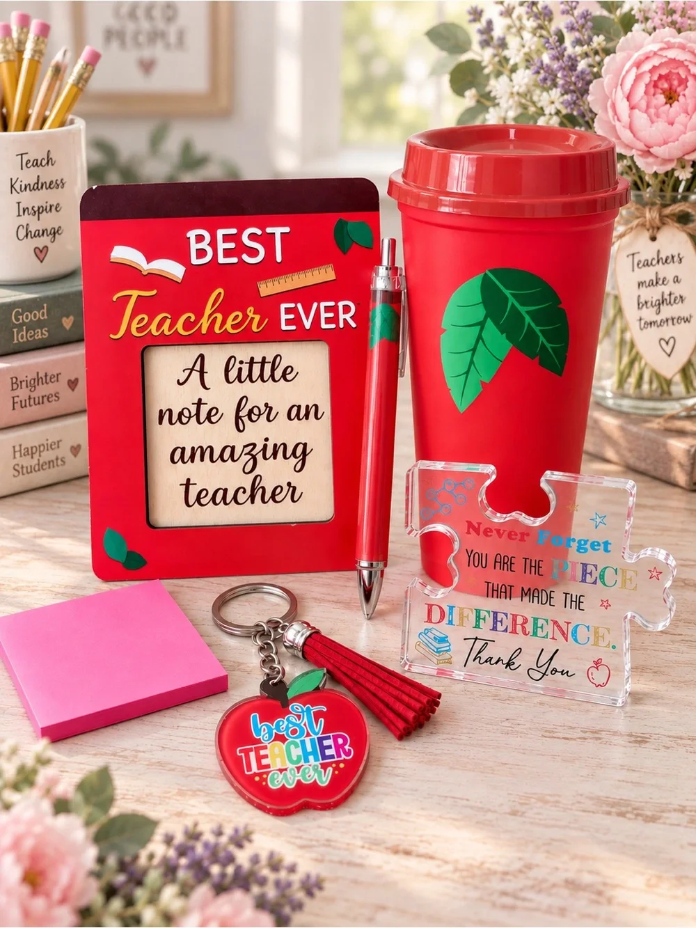 Teacher Appreciation Gift Bundle | Tumbler, Pen, Keychain & More